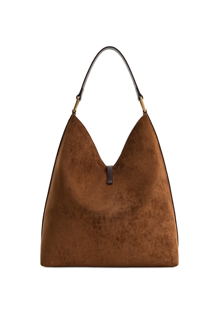 JW PEI Sac Bandoulière Aria Faux Suede Brown — vue de dos