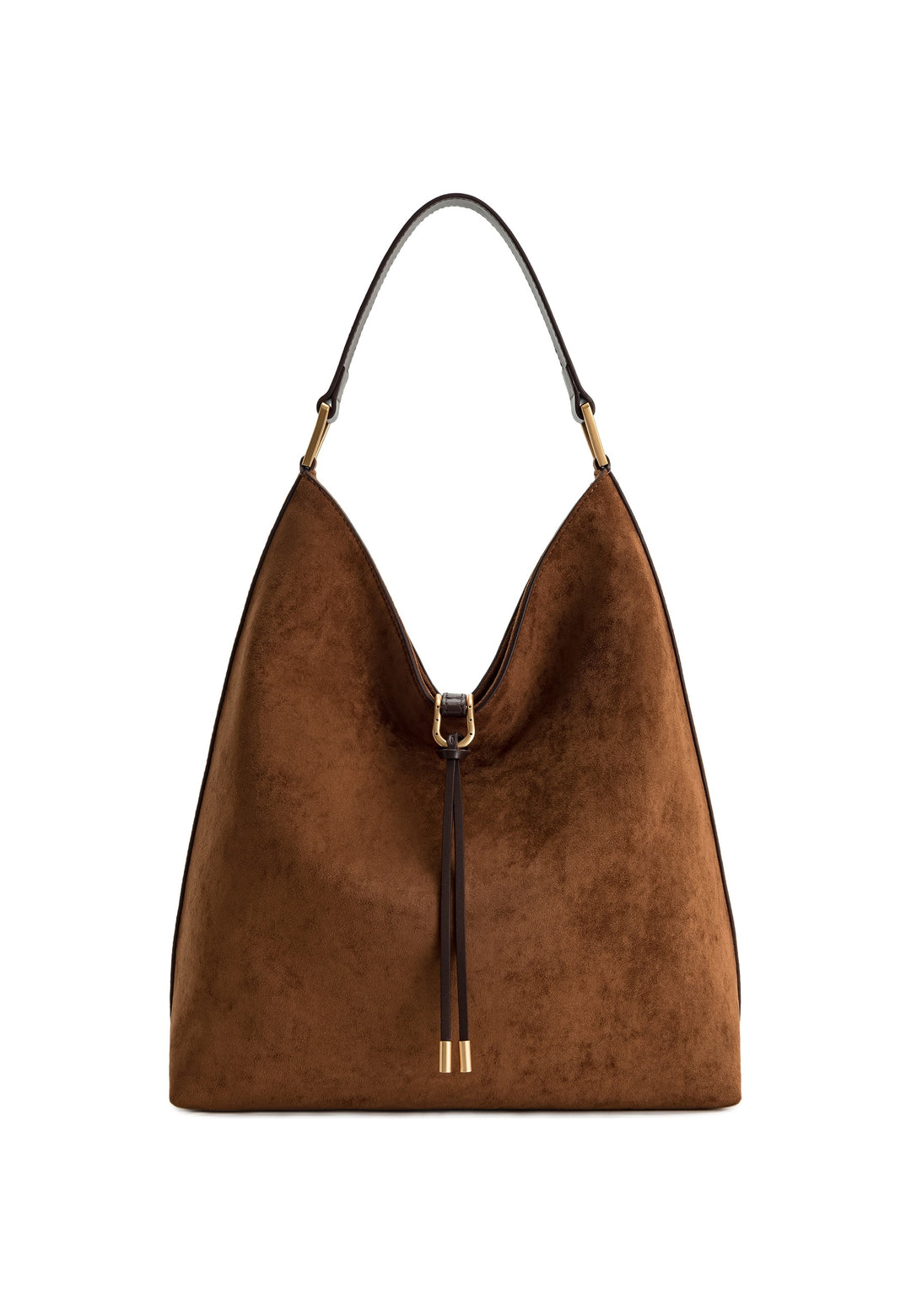 JW PEI Sac Bandoulière Aria Faux Suede Brown — vue de face