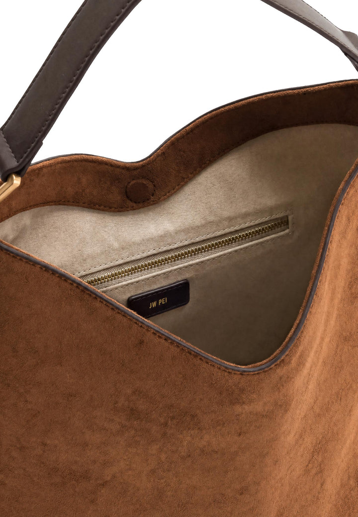 JW PEI Sac Bandoulière Aria Faux Suede Brown — vue intérieure