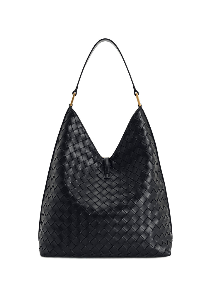 JW PEI Sac Bandoulière Aria Tressé Black — vue de dos