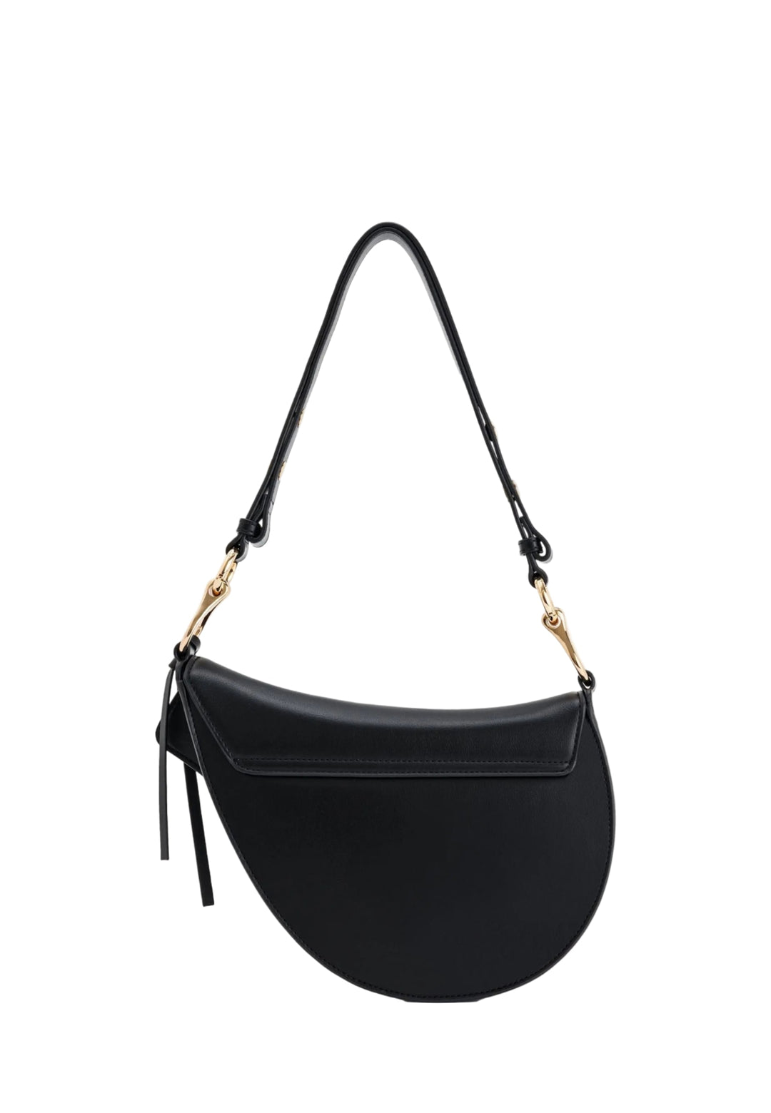 Sac bandoulière JW PEI Ashile noir, porté à l'épaule, vue 3/4