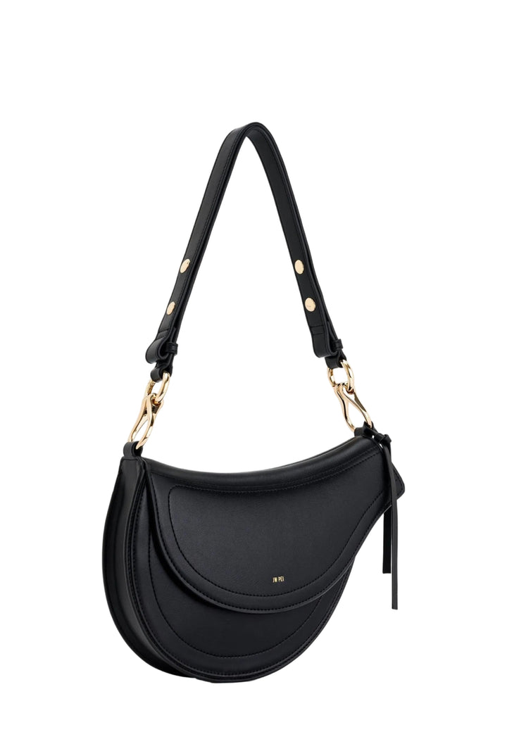 Sac bandoulière JW PEI Ashile noir en simili cuir avec détails dorés et bandoulière réglable