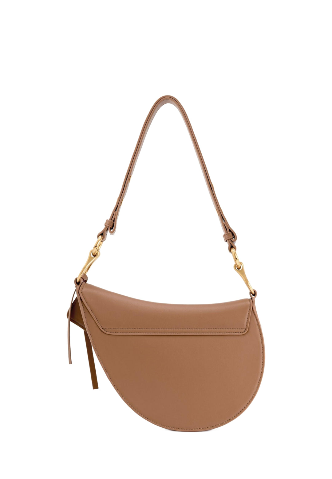 Sac bandoulière JW PEI Ashile marron en simili cuir, porté à l'épaule, vue 3/4 arrière