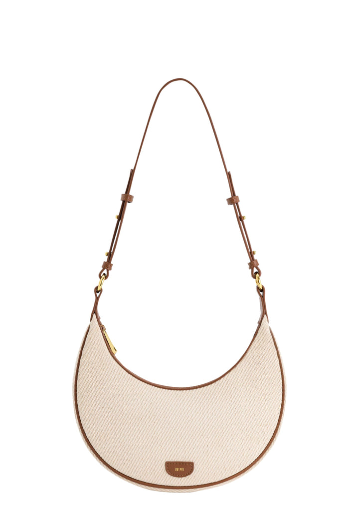 Sac bandoulière JW PEI Carly en toile marron — vue de face