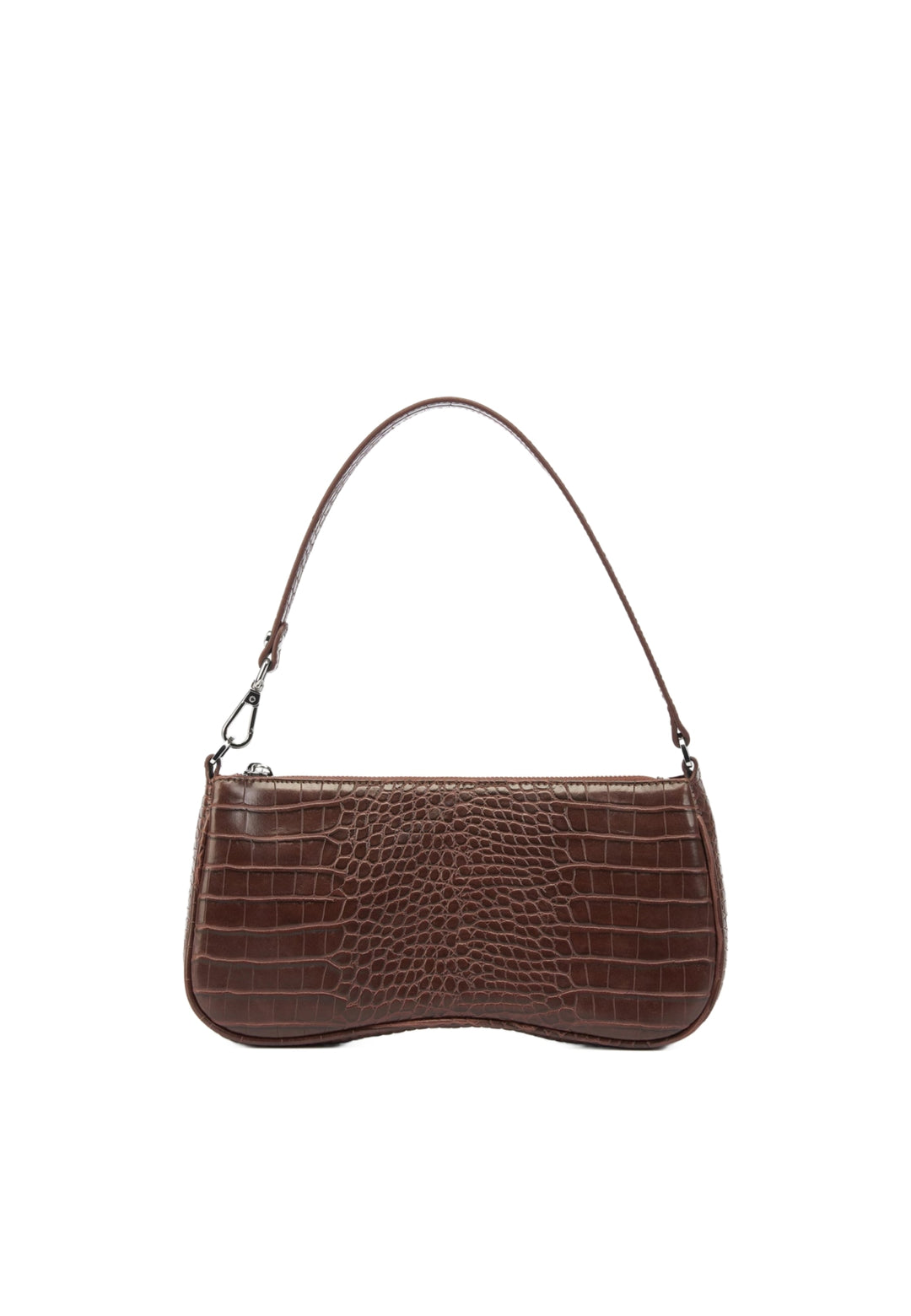 Sac bandoulière JW PEI Eva marron effet croco — vue de face