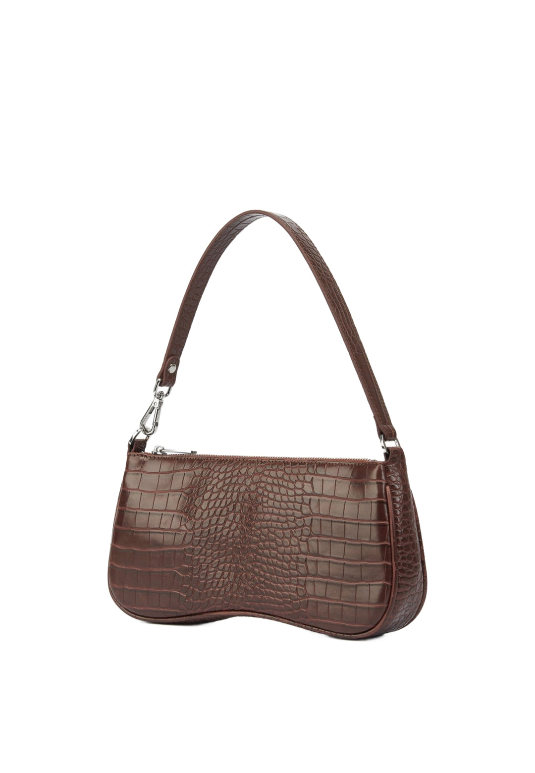 Sac bandoulière JW PEI Eva marron effet croco — vue de face