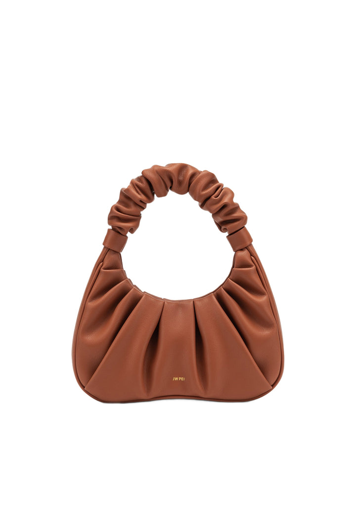 Sac bandoulière JW PEI Gabbi Nutella, simili cuir marron, porté épaule, fermeture zippée