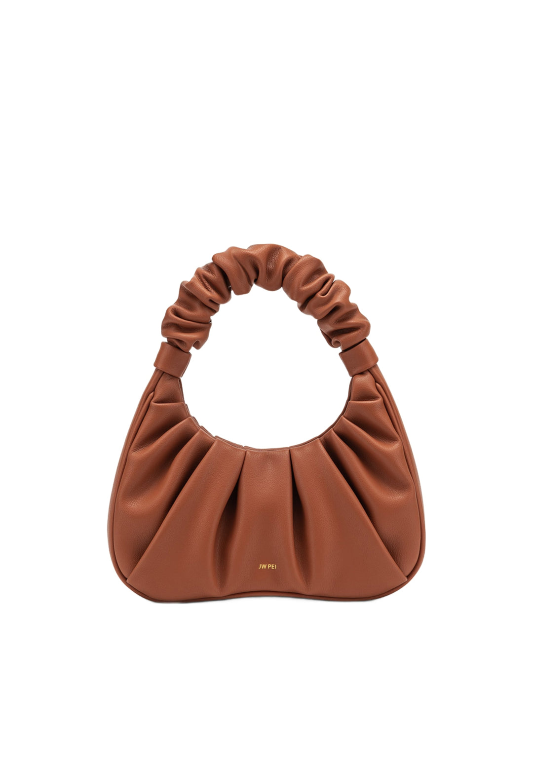 Sac bandoulière JW PEI Gabbi Nutella, simili cuir marron, porté épaule, fermeture zippée