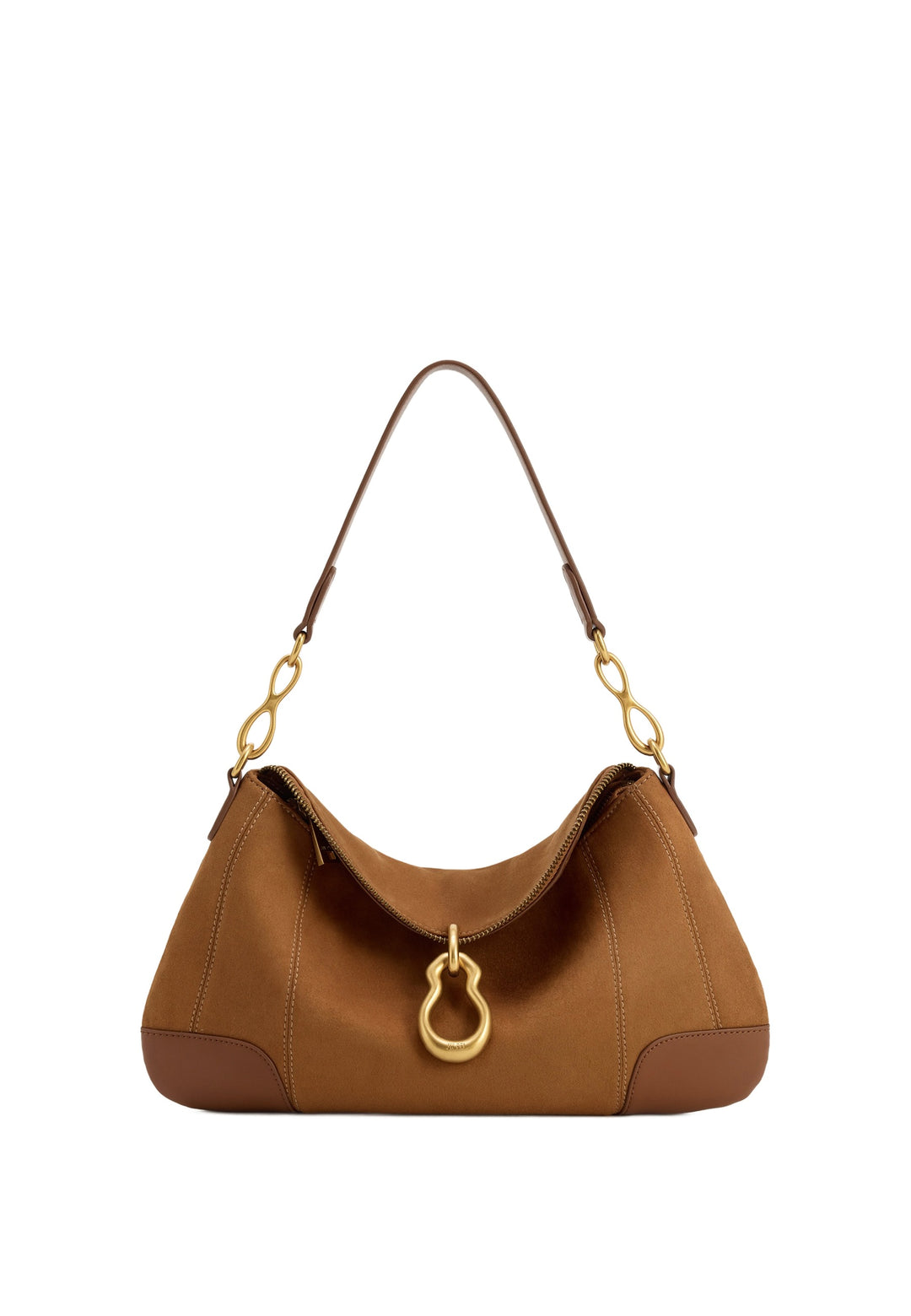 JW PEI Sac Bandoulière Jayla Faux Suede Brown — vue de face