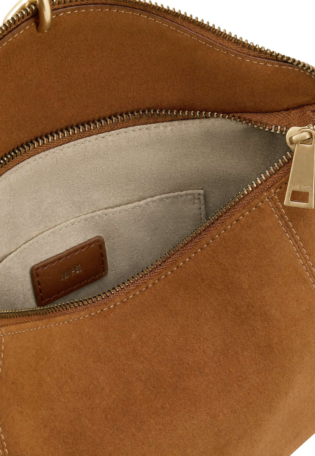 JW PEI Sac Bandoulière Jayla Faux Suede Brown — vue détail