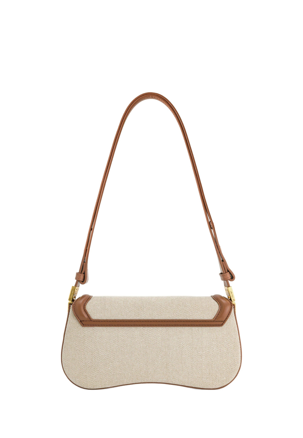 Sac bandoulière JW PEI Joy marron en toile avec garnitures en cuir — vue de dos