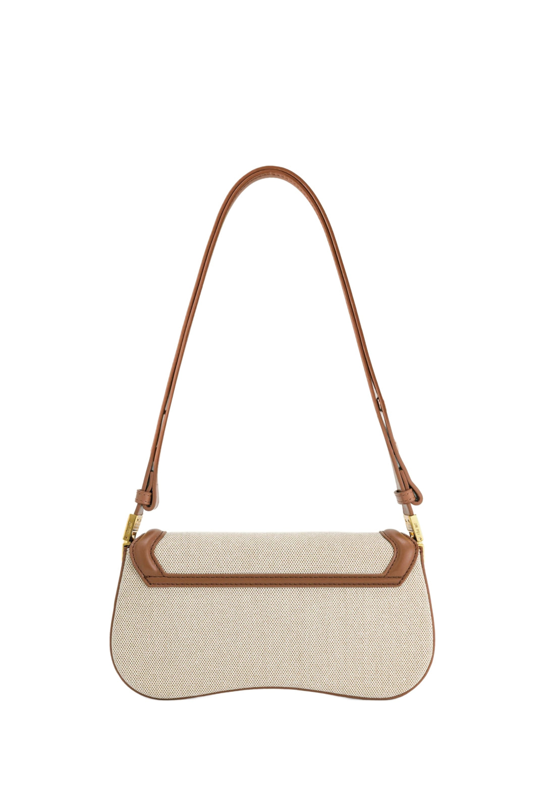 Sac bandoulière JW PEI Joy marron en toile avec garnitures en cuir — vue de dos