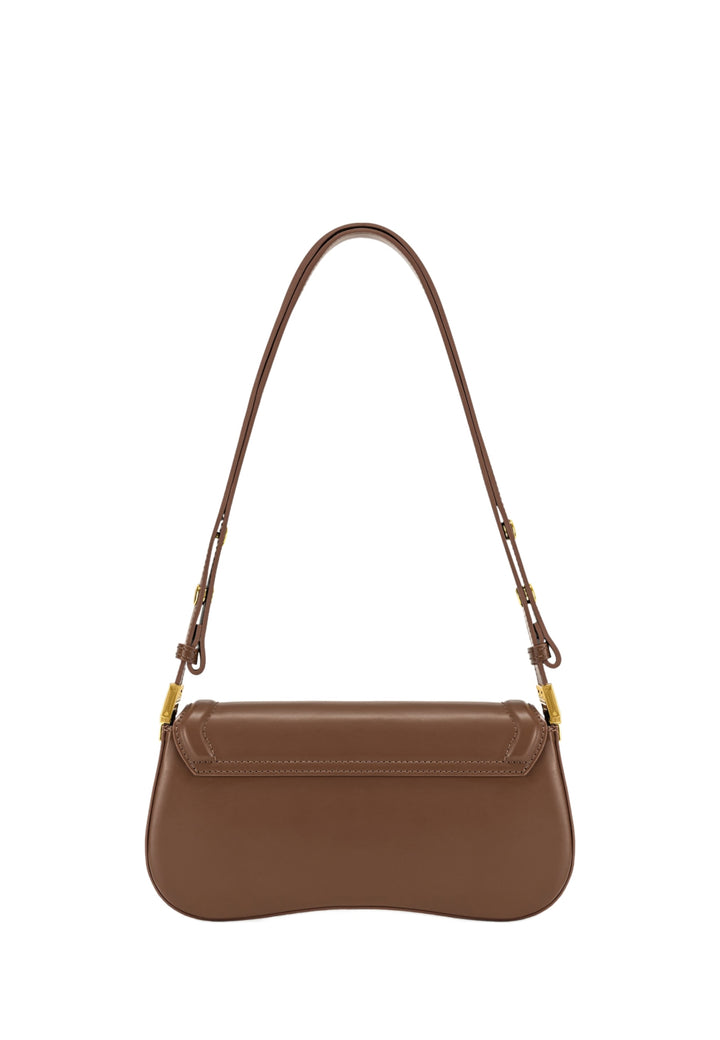 Sac bandoulière JW PEI Joy marron — vue de dos, simili cuir lisse