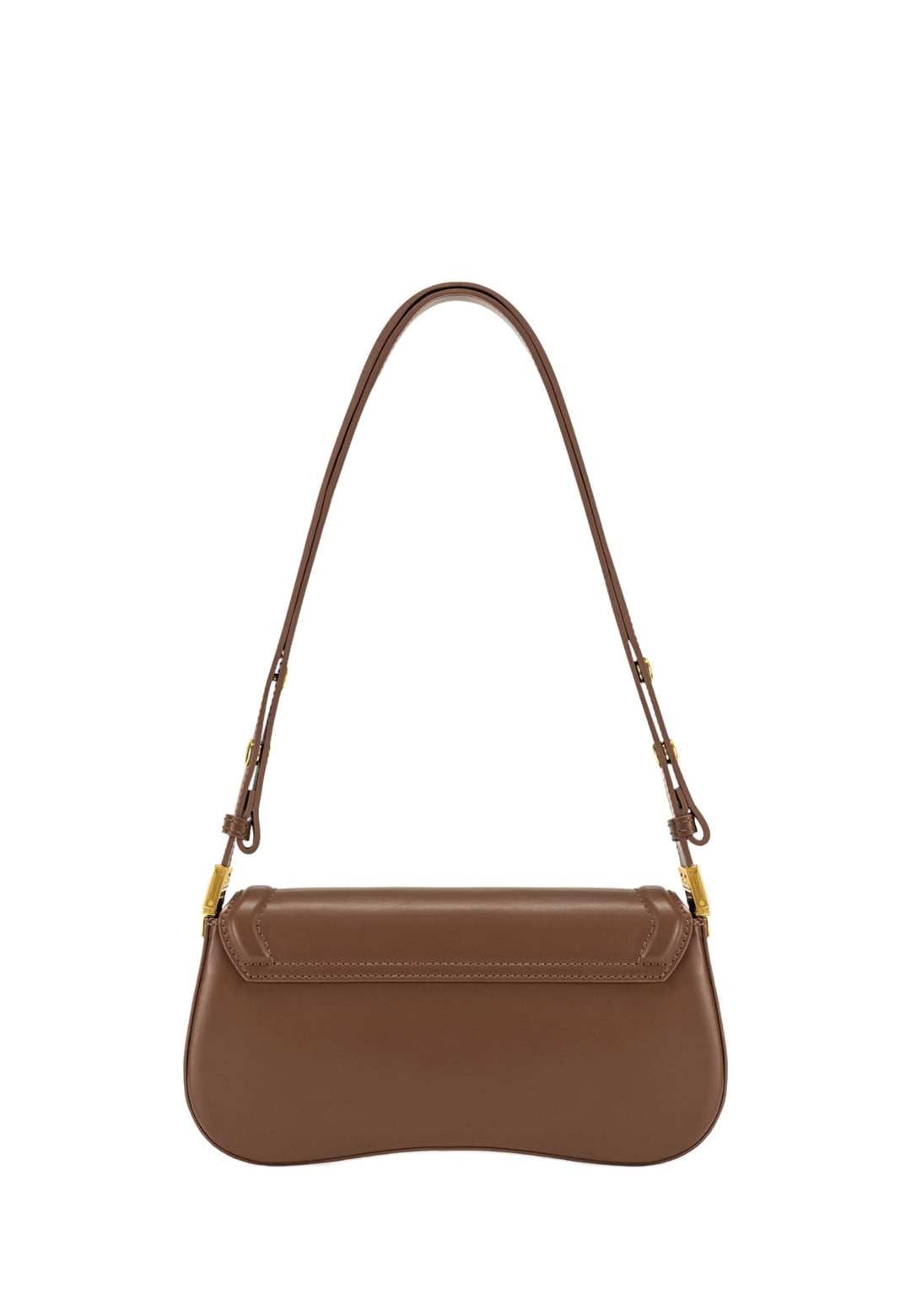 Sac bandoulière JW PEI Joy marron — vue de dos, simili cuir lisse