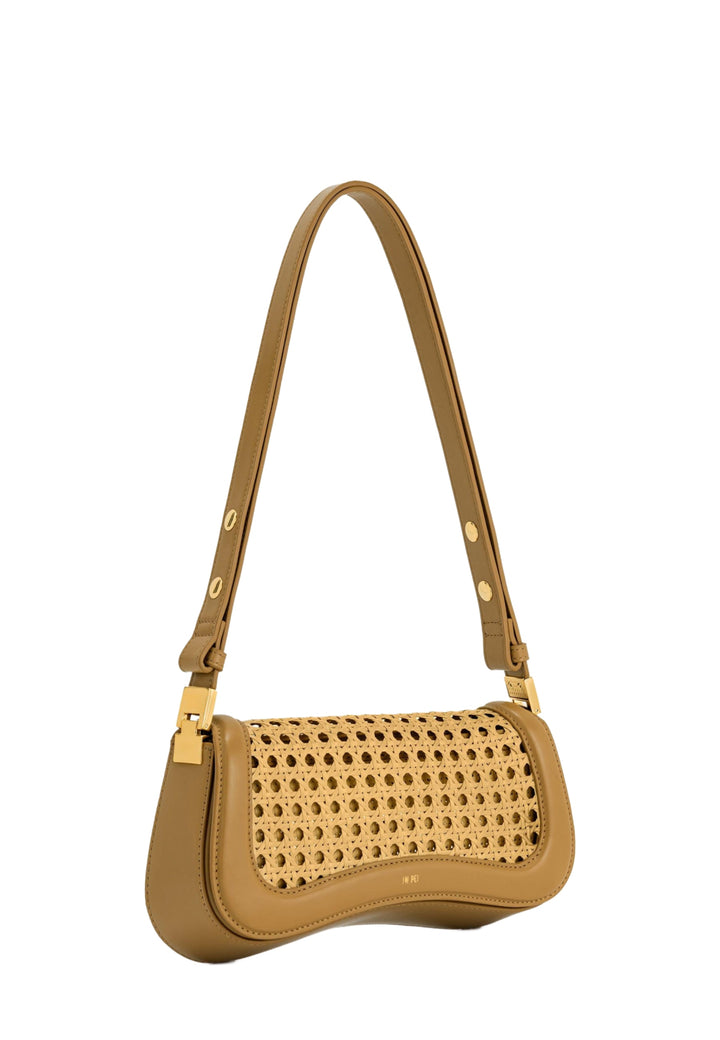Sac bandoulière JW PEI Joy marron en simili cuir avec détail cannage et anse réglable