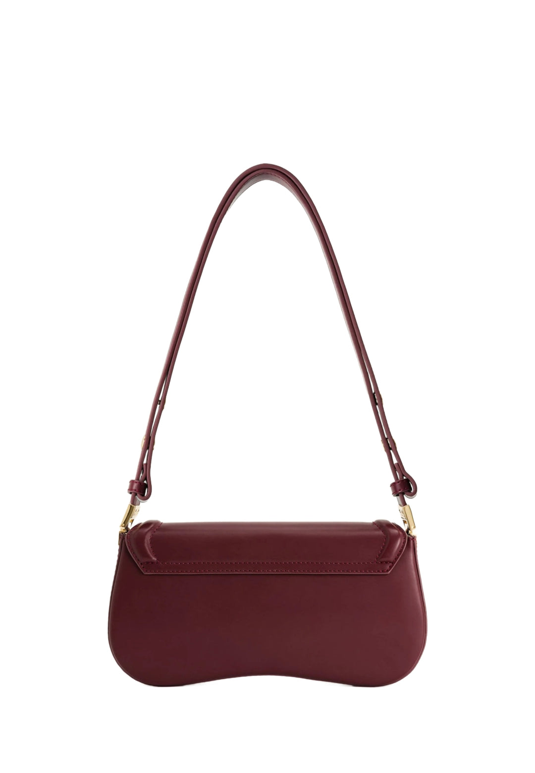 Sac bandoulière JW PEI Joy Deep Claret — vue de dos, simili cuir lisse