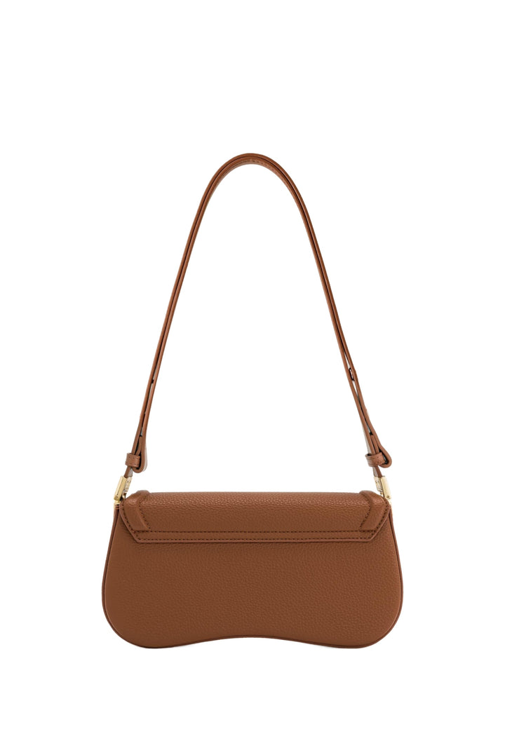 Sac bandoulière JW PEI Joy Glazed Turmeric Brown en simili cuir, vu de dos avec sa bandoulière