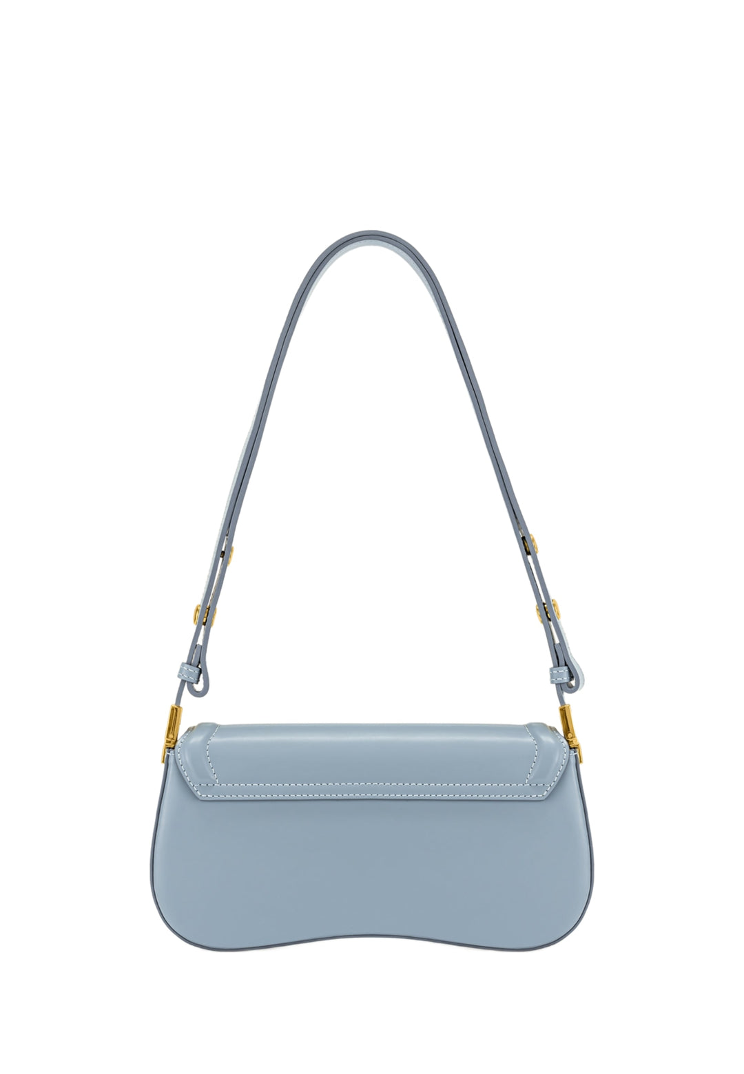 Sac bandoulière JW PEI Joy Steel Blue — vue de dos, simili cuir lisse, avec bandoulière réglable