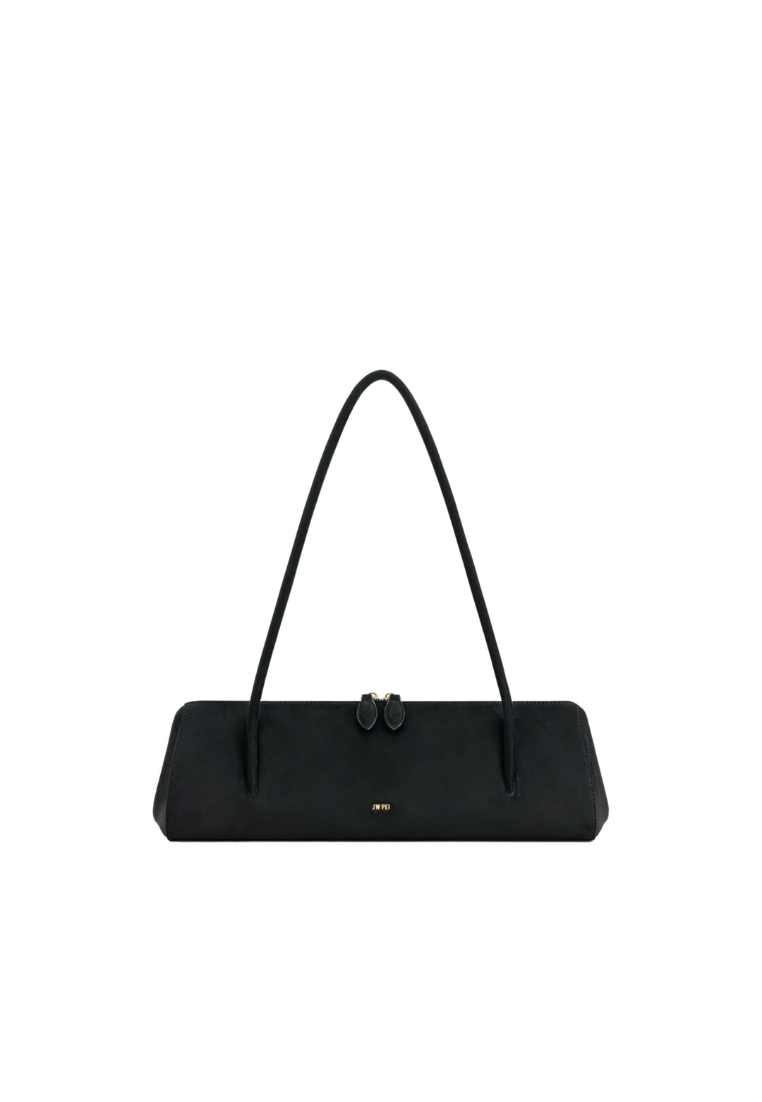 Sac bandoulière JW PEI Nova noir — vue de face, fermeture zippée, logo JW PEI