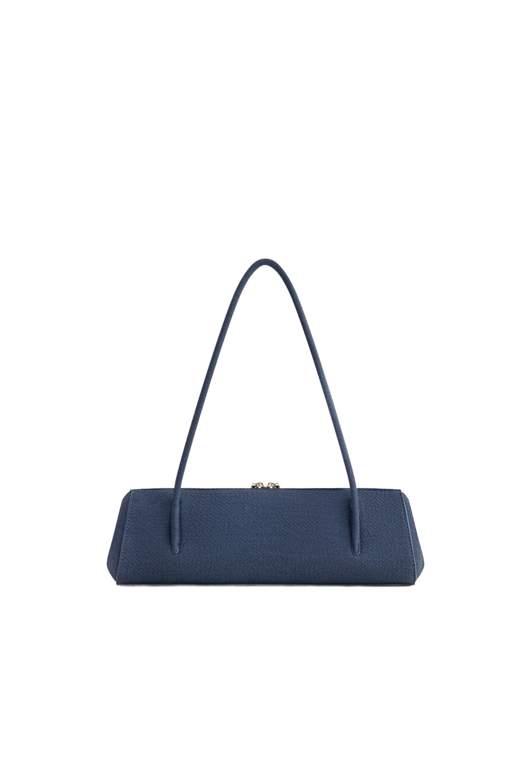 Sac bandoulière JW PEI Nova Denim Blue, porté épaule, fermeture zippée, simili cuir et polyester
