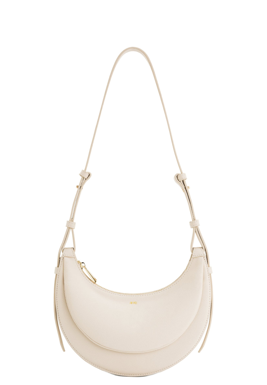 Sac bandoulière JW PEI Sharon Off White — vue de face, simili cuir texturé