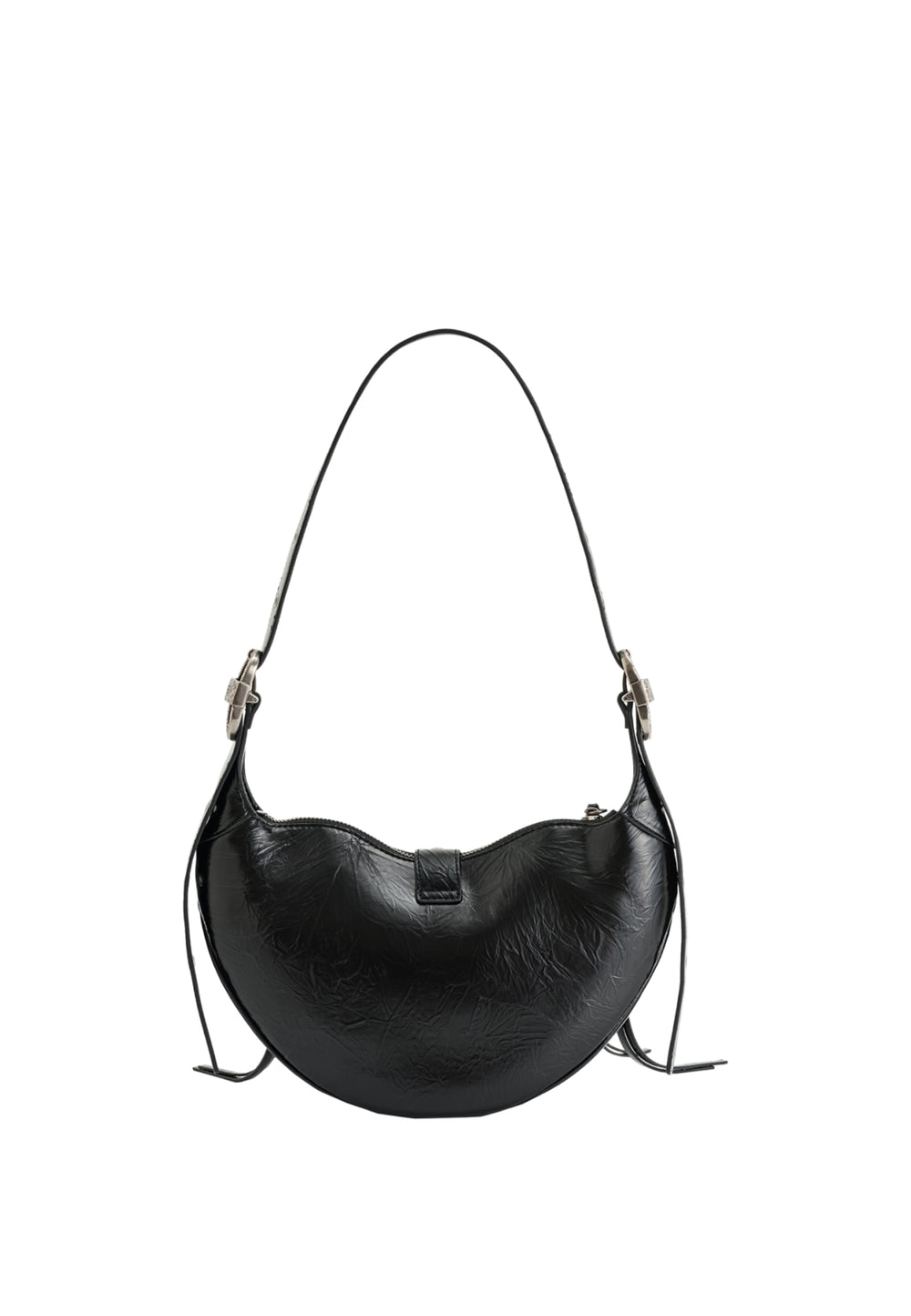 Sac bandoulière JW PEI Tessa noir — vue de face, simili cuir texturé