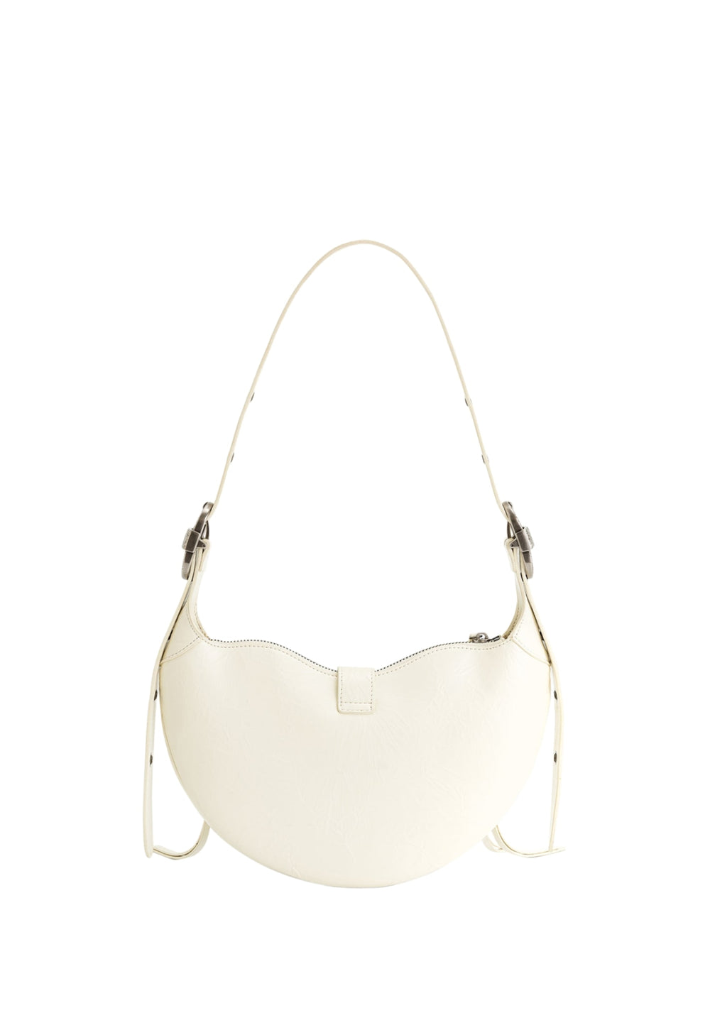 Sac bandoulière JW PEI Tessa blanc, porté épaule, fermeture fermoir métallique, simili cuir