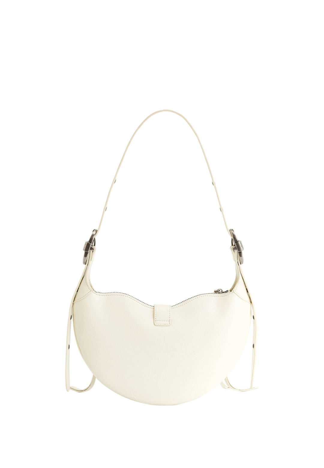 Sac bandoulière JW PEI Tessa blanc, porté épaule, fermeture fermoir métallique, simili cuir