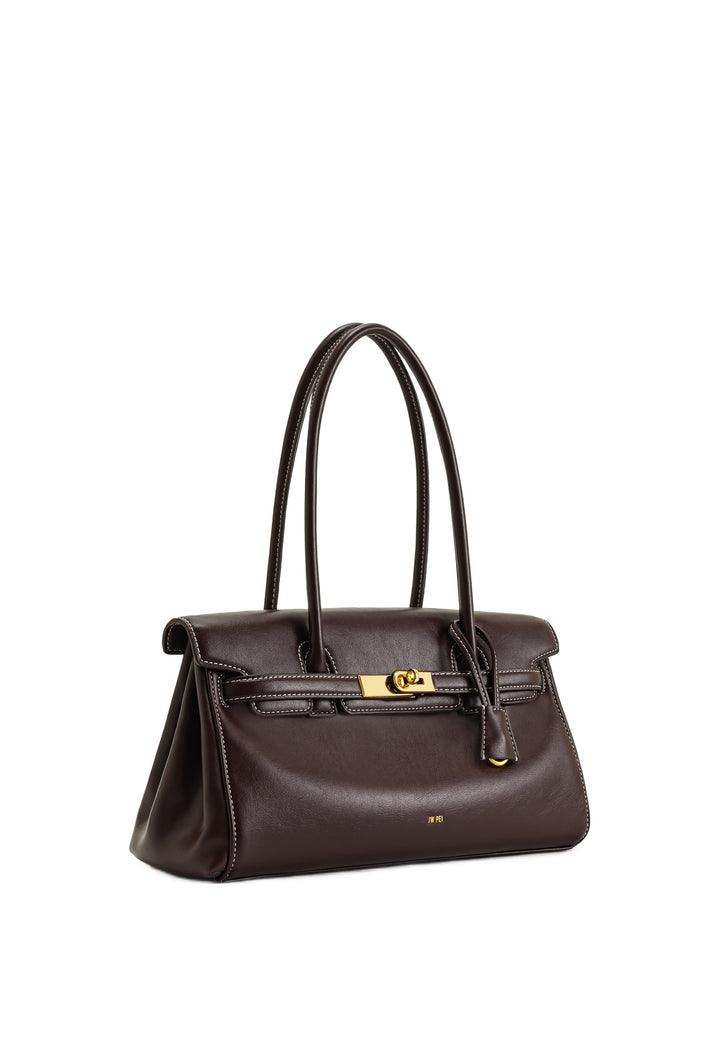 JW PEI Sac Bandoulière Yara Dark Brown — vue de côté
