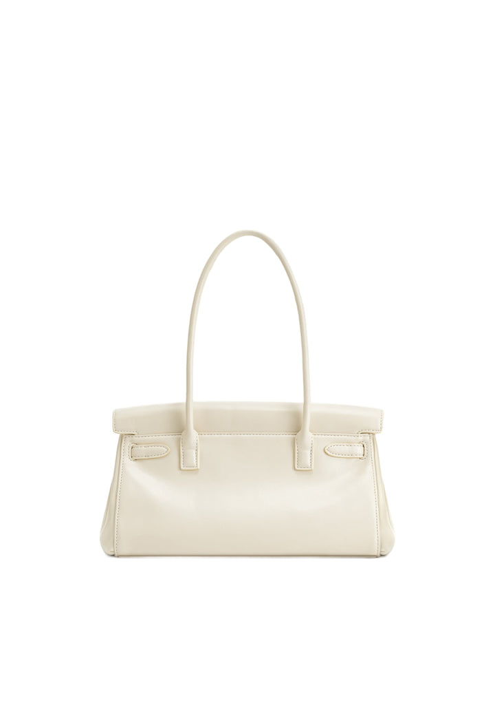 Sac bandoulière JW PEI Yara blanc — vue 3/4, simili cuir lisse