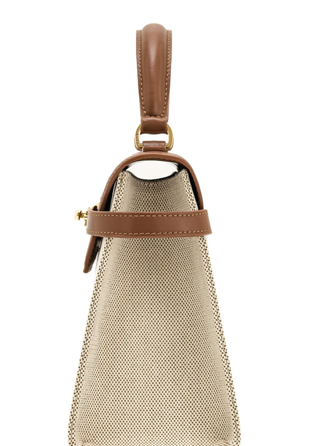 Sac à main JW PEI Elise Brown Canvas marron — vue 3/4