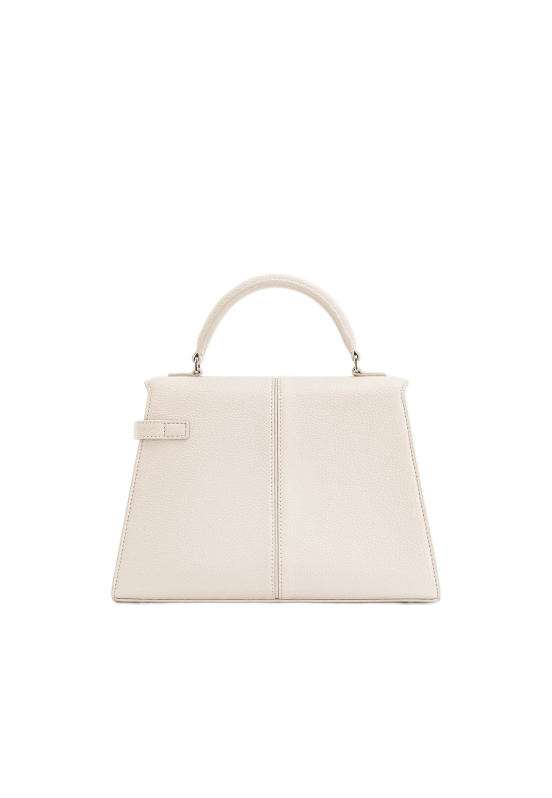 Sac à main JW PEI Elise blanc, vue de face, en simili cuir grainé