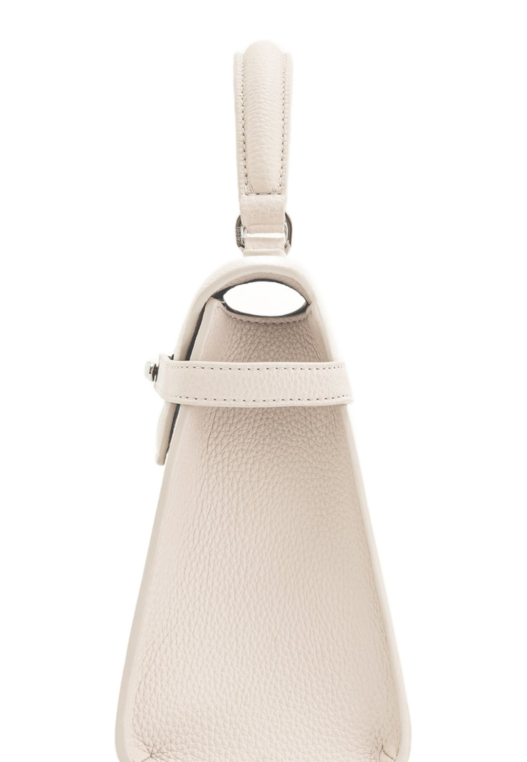 Sac à main JW PEI Elise blanc — vue de profil, cuir grainé