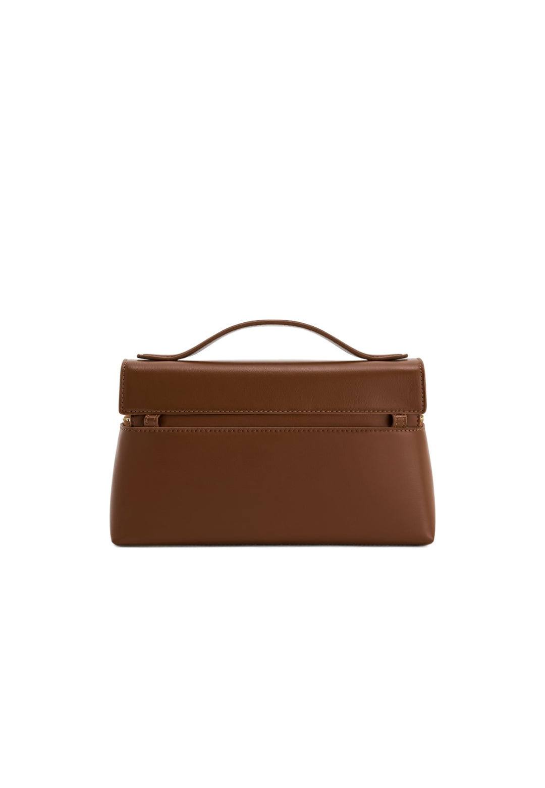 Sac à main JW PEI Thea marron — vue de face, simili cuir lisse