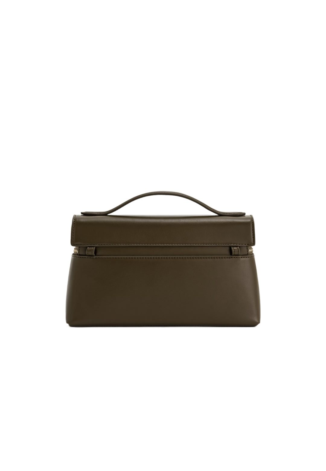 Sac à main JW PEI Thea Dark Olive, vue de dos, avec poignée supérieure et fermeture zippée