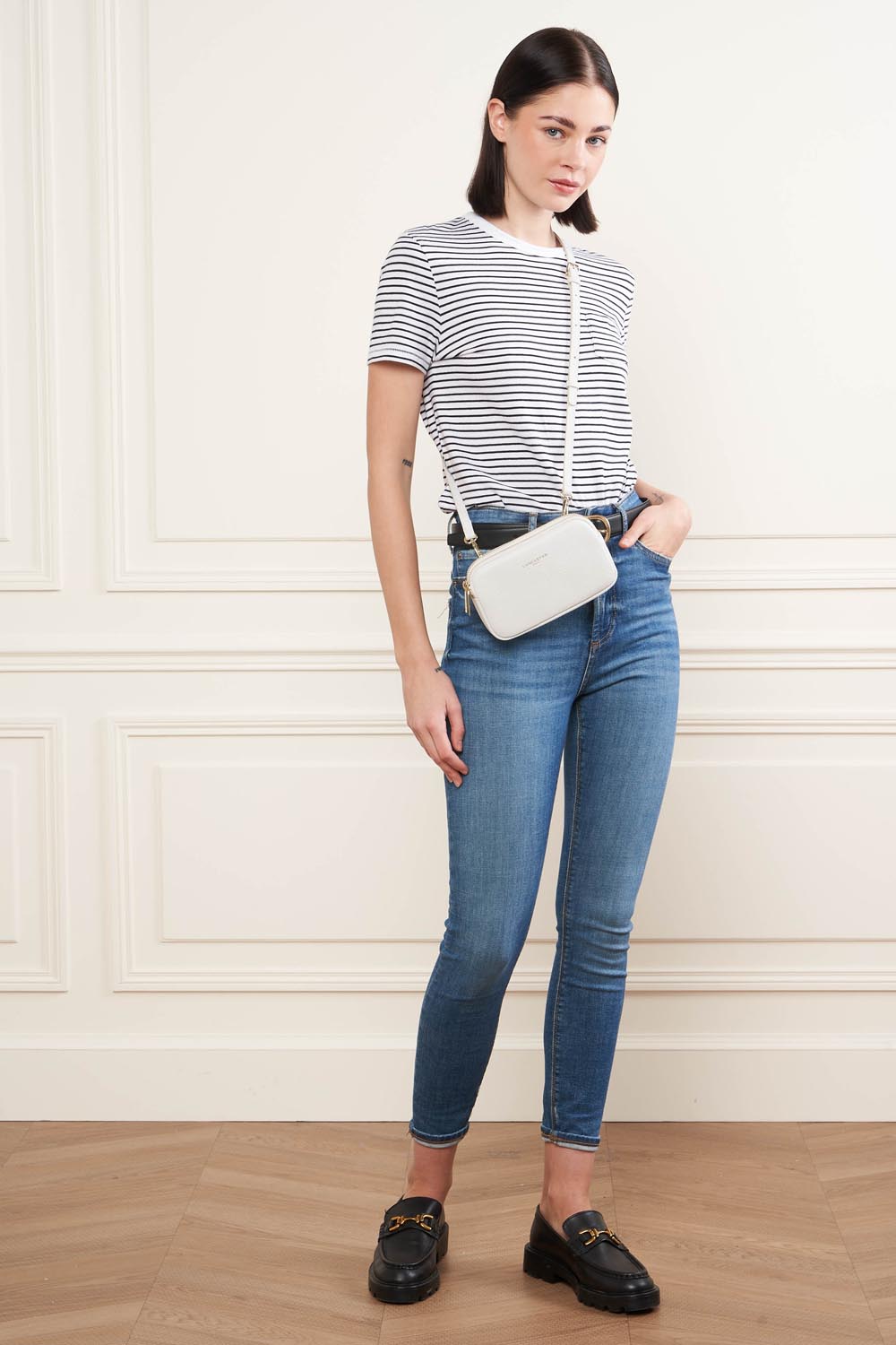 Lancaster Double pochette Zippé Dune Lagon Clair – båret