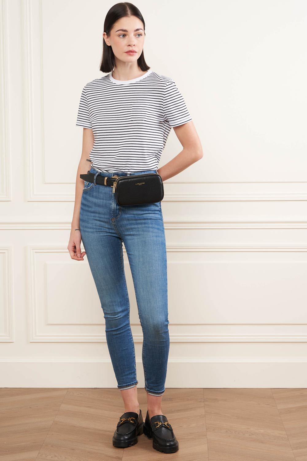 Lancaster Double pochette Zippé Dune Lagon Clair – båret