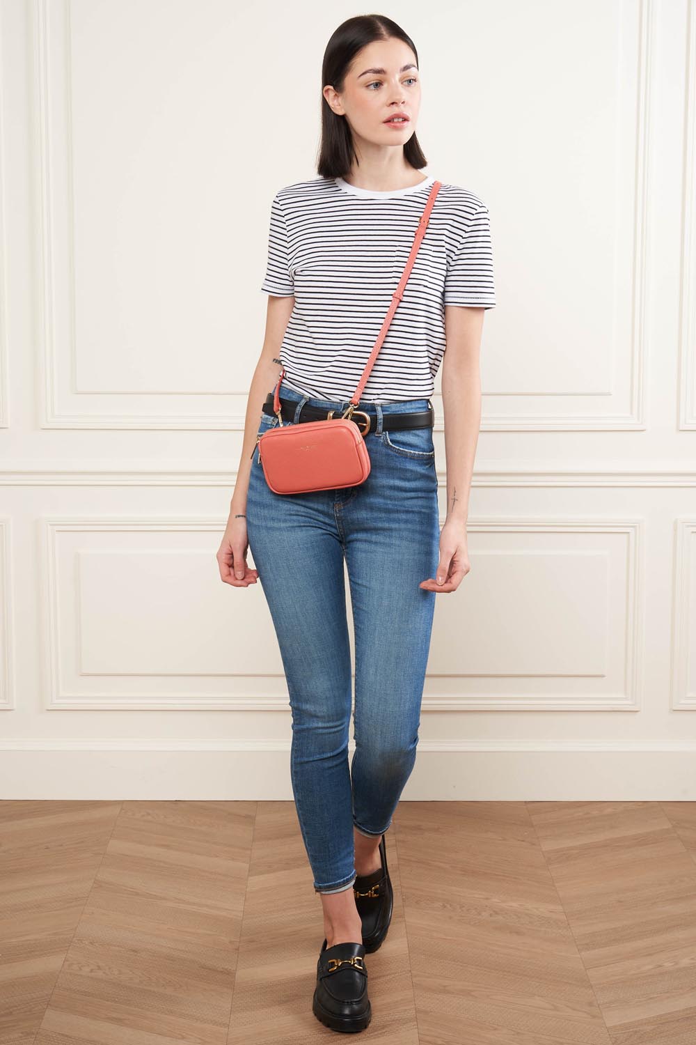 Lancaster Double pochette Zippé Dune Lagon Clair – båret