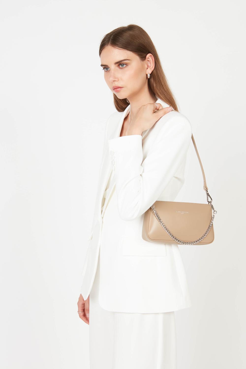 Lancaster Suave Even Leather Bag Camel – gedroen
