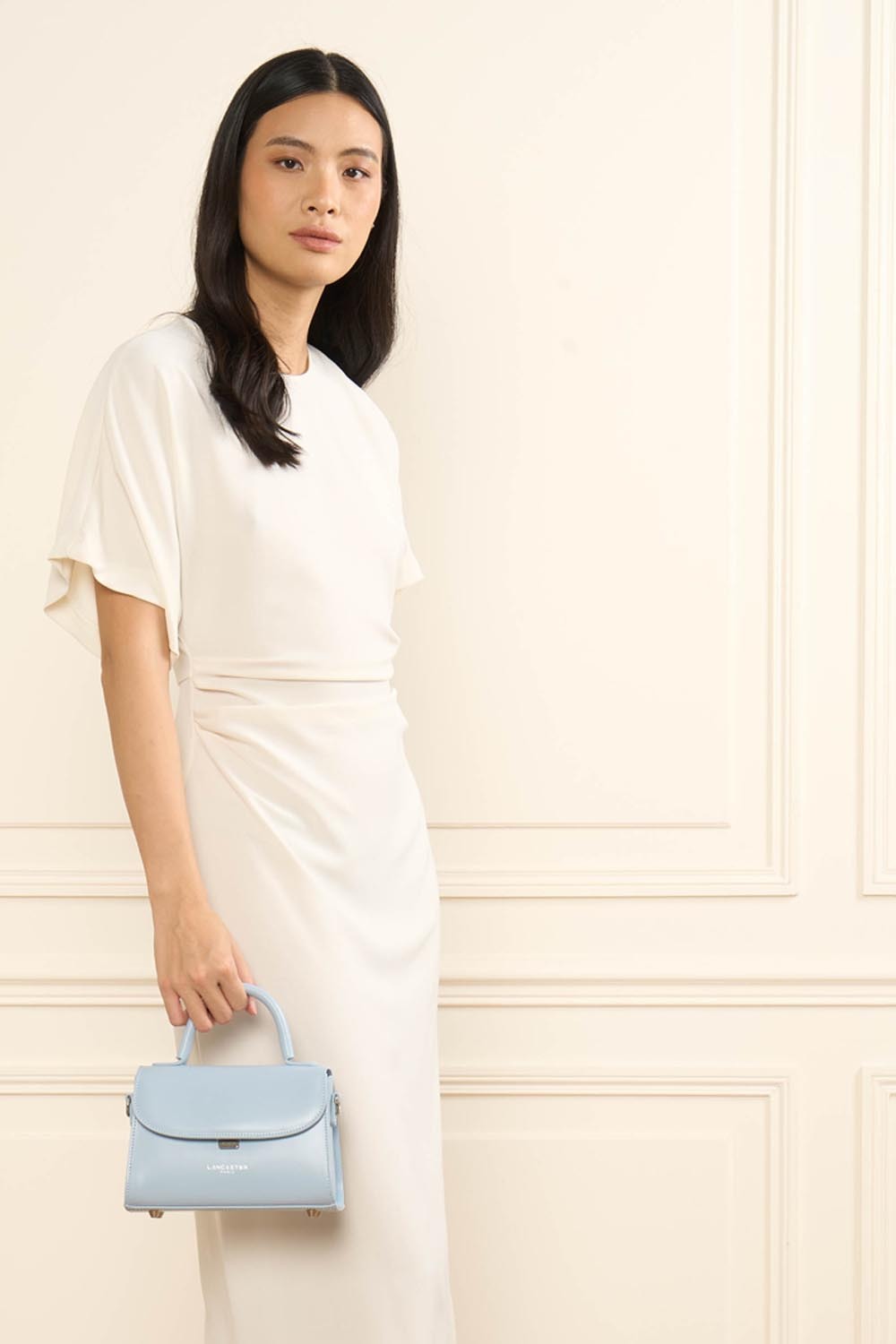 Borsa a tracolla Lancaster Suave Even Camel – indossata