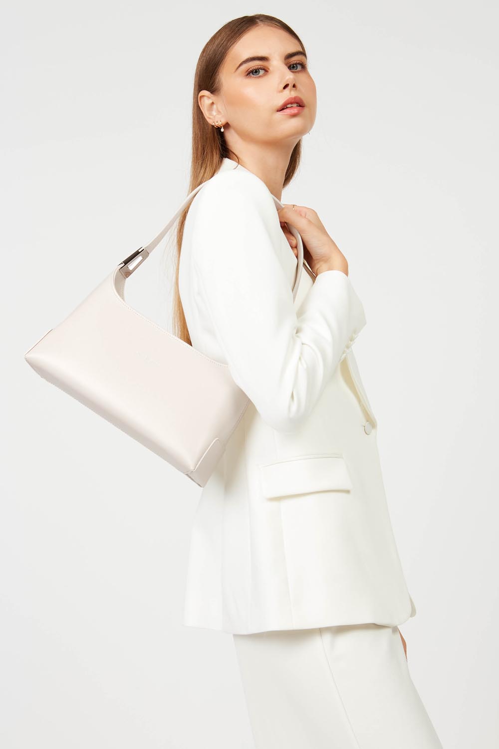 Geantă de mână Lancaster Zippé M Suave Ace Nude – purtată