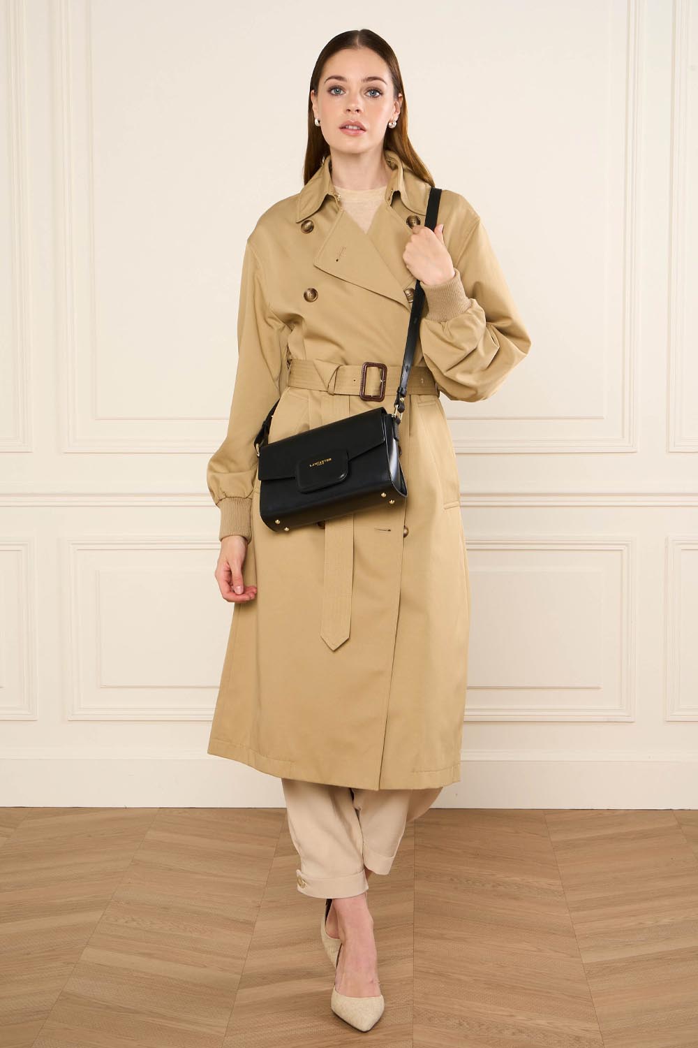 Lancaster Sac Trotteur Paris Pad Noir – porté