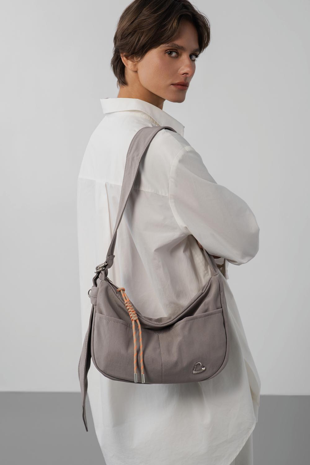 Lancaster Basic Love Praline Messenger Bag – worn
