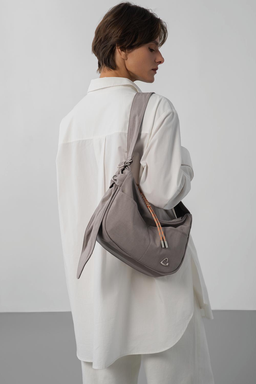 Lancaster Basic Love Praline Messenger Bag – worn