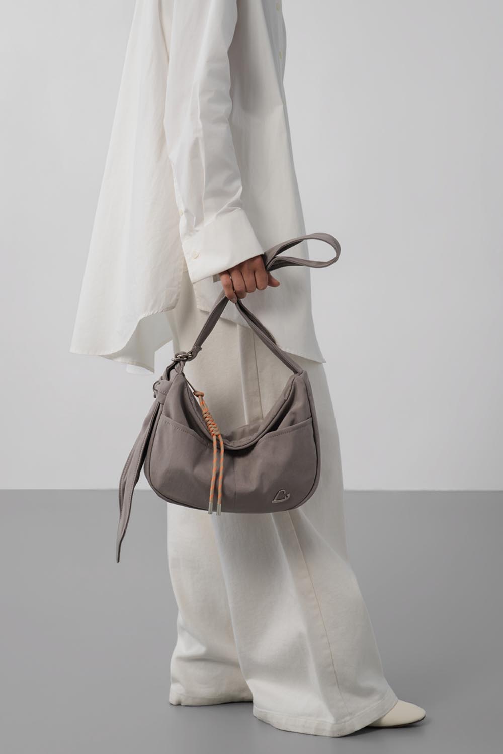 Lancaster Basic Love Praline Messenger Bag – worn