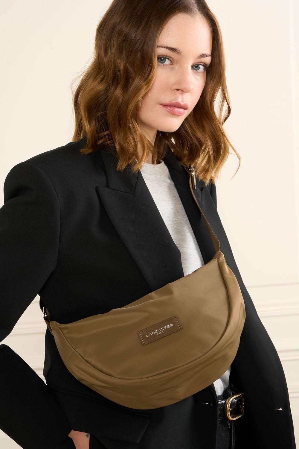 Sac banane Zippé Basic Vita Lancaster Gris Clair – gedroen