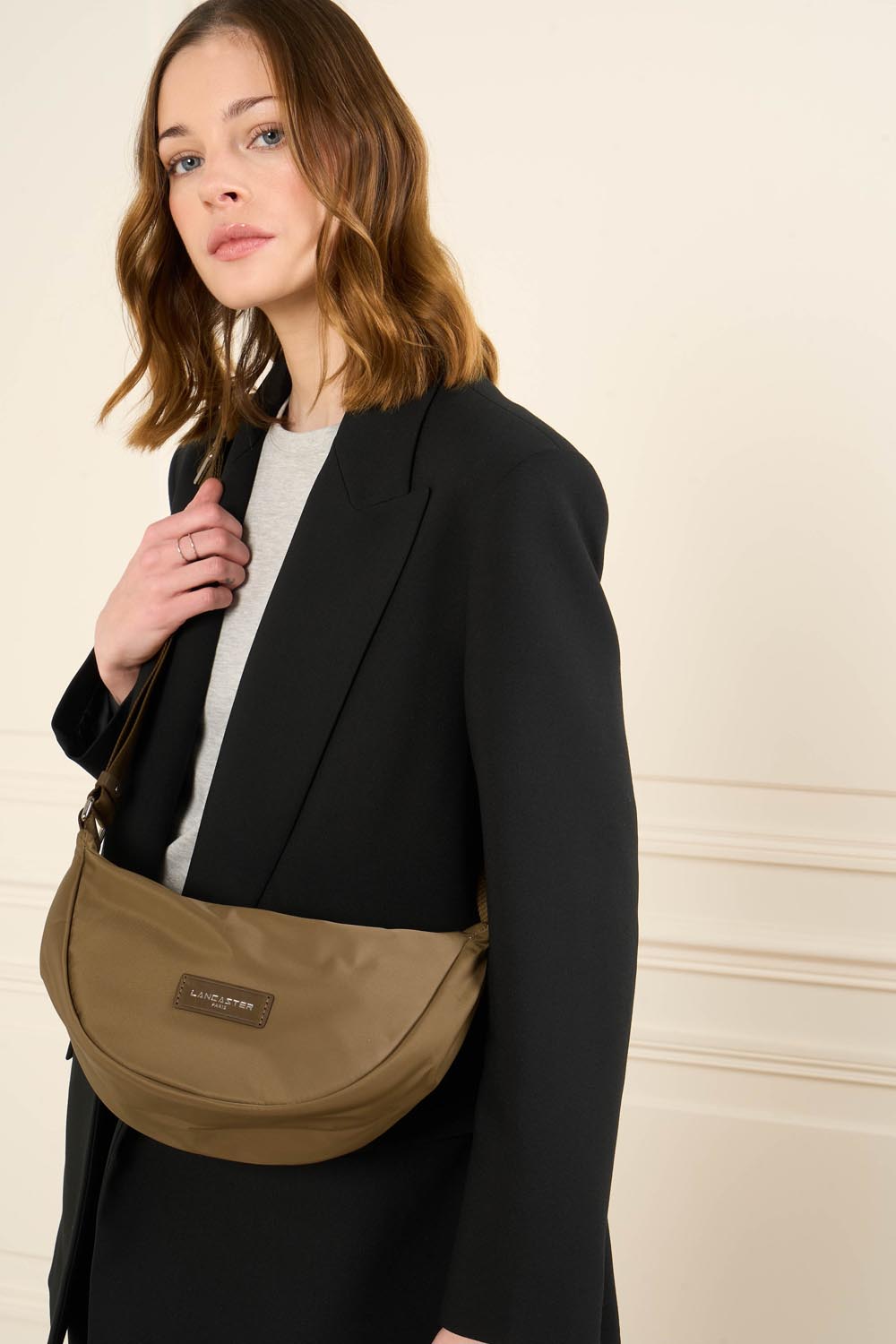 Sac banane Zippé Basic Vita Lancaster Gris Clair – gedroen