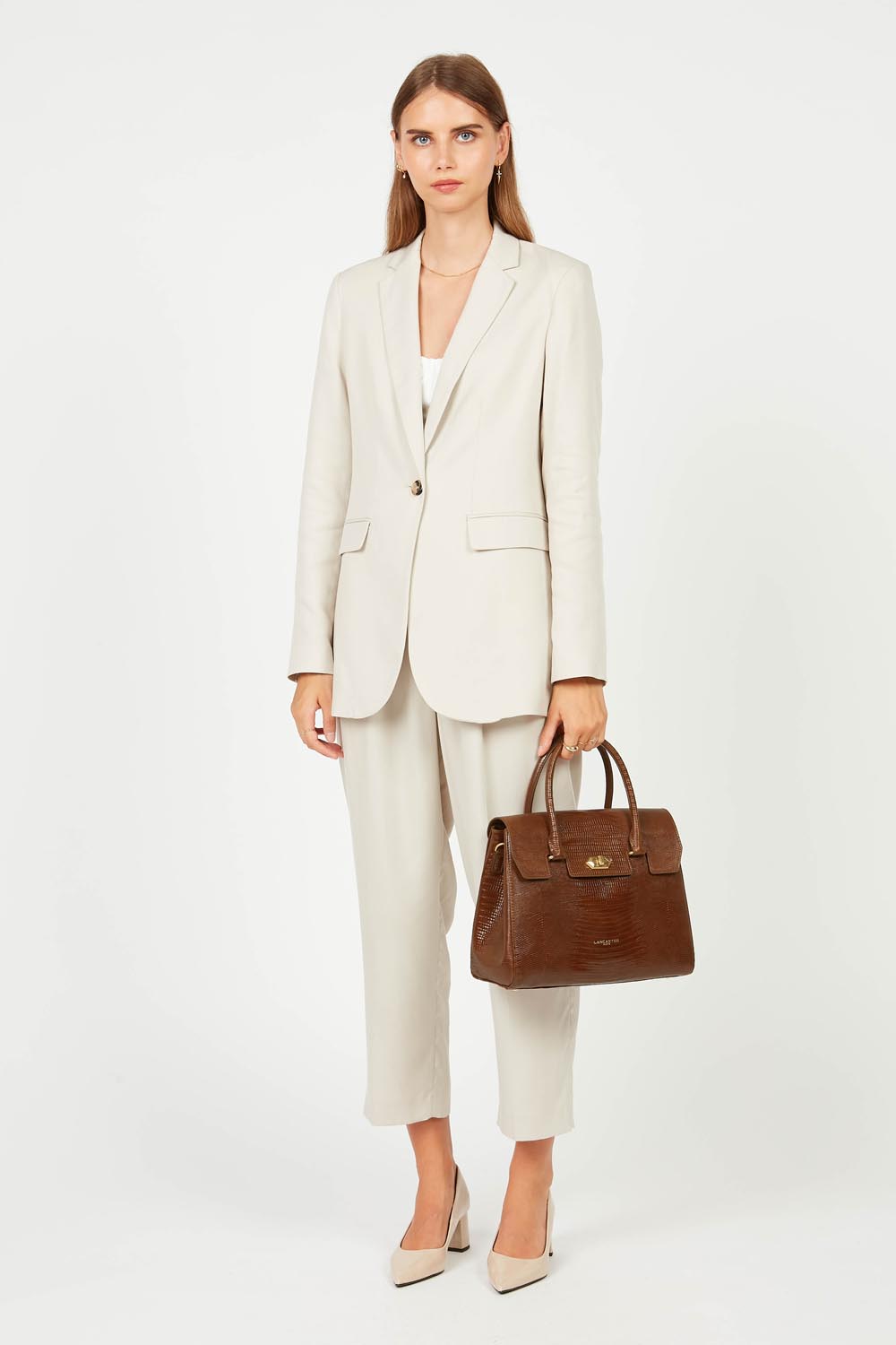 Sac à main Lancaster Exotic Croco à rabat noir – gedroen