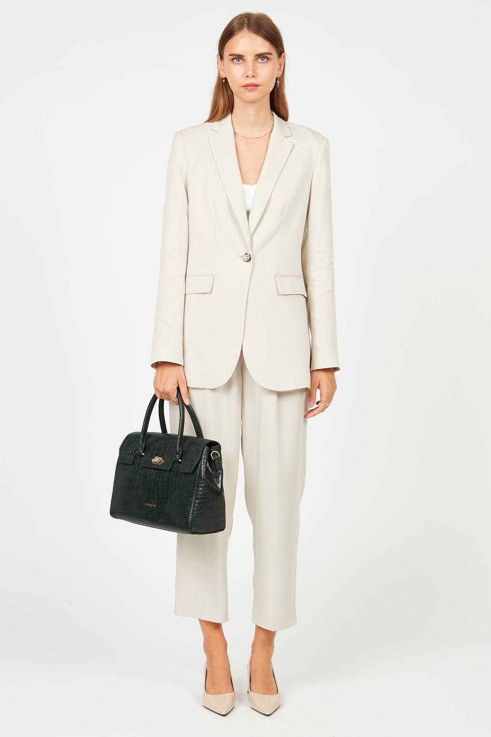 Sac à main Lancaster Exotic Croco à rabat noir – gedroen