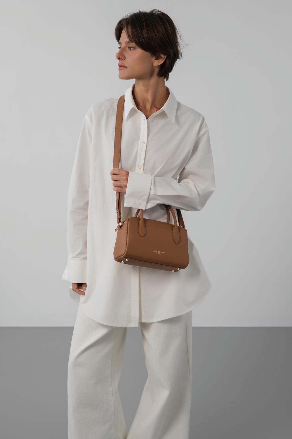 Lancaster Sac trotteur Zippé Donna Cube Bleu Jeans – porté